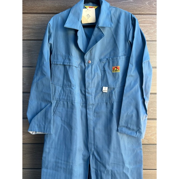 Ben Davis Vintage Coveralls Blue Workwear Jumpsuit Mechanic Overall 42 New Flaws - Picture 1 of 16